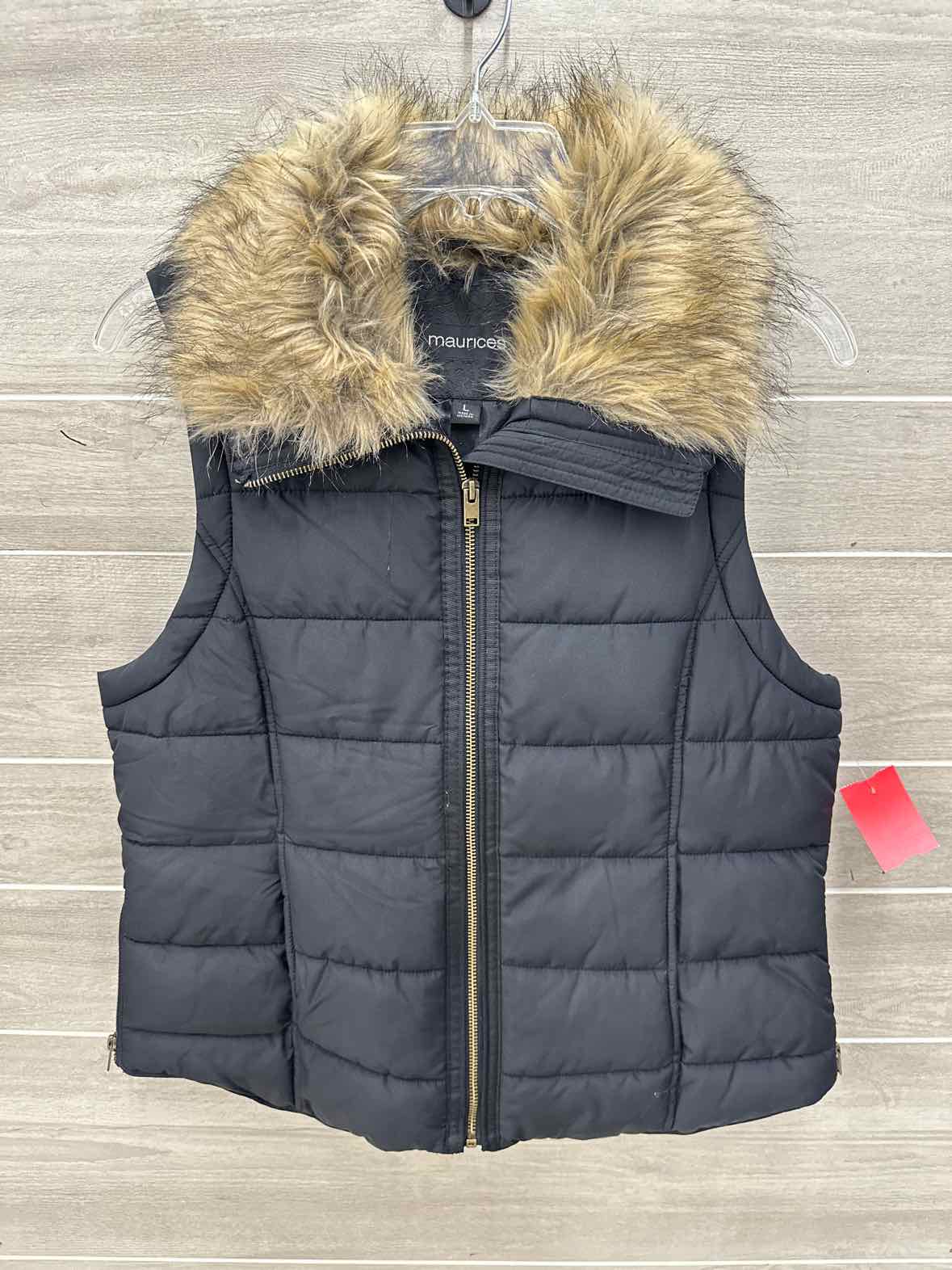 Maurices Black Womens Women Size L Vest