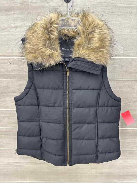 Maurices Black Womens Women Size L Vest