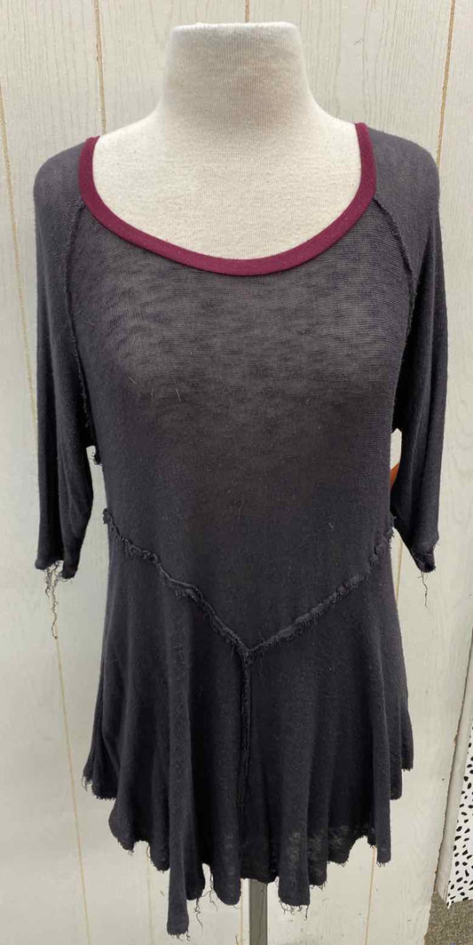 Free People Gray Womens Size M Shirt