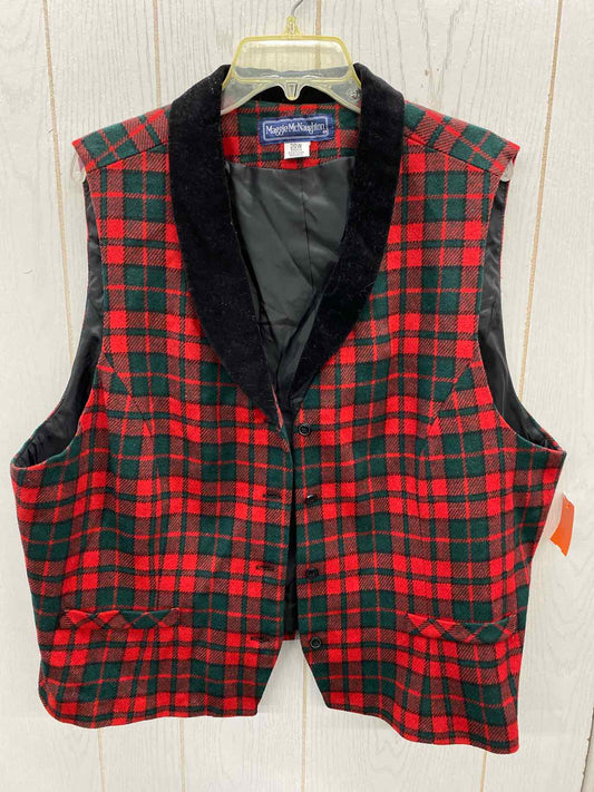 Maggie McNaughton Red Womens Size 20W Vest