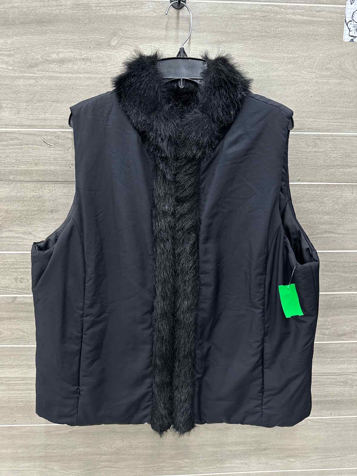 Jones New York Size 2X Black Womens Vest