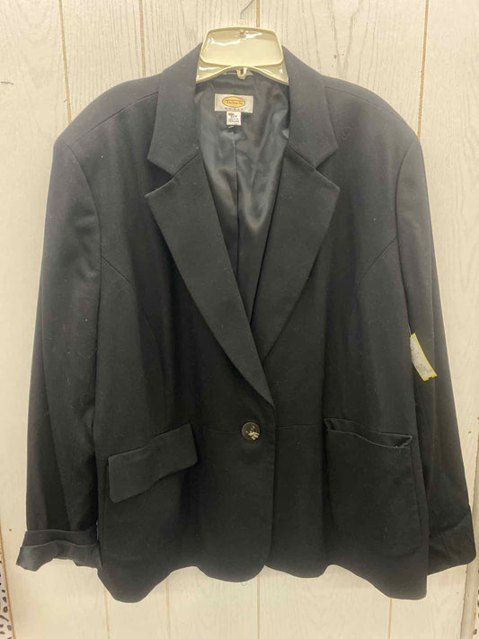 Talbots Black Womens Size 22W Blazer