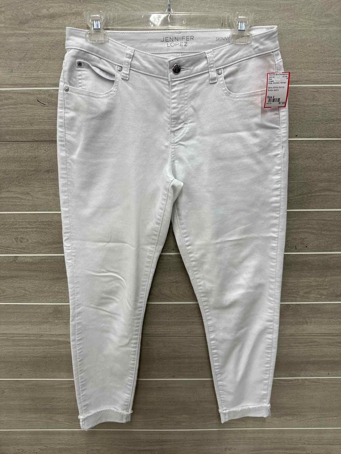 J Lopez Size 4 White Womens Pants