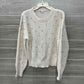 Hem & Thread Cream Womens Women Size L Sweater
