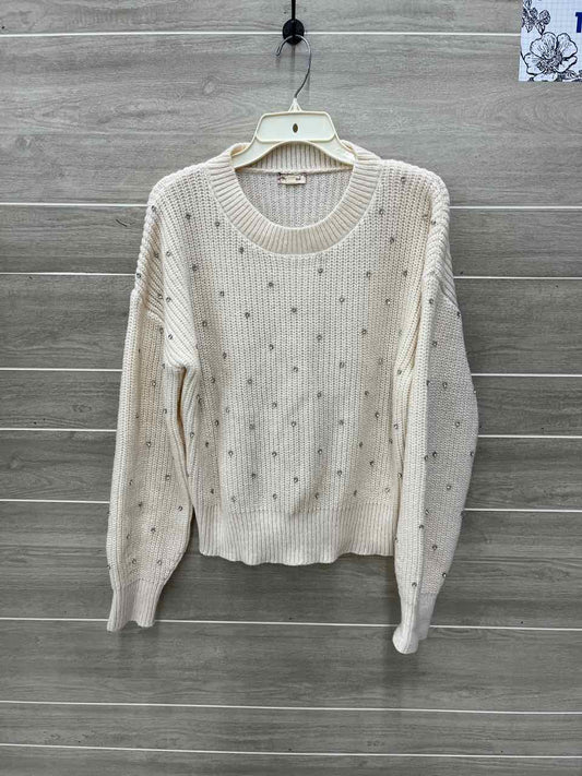 Hem & Thread Cream Womens Women Size L Sweater