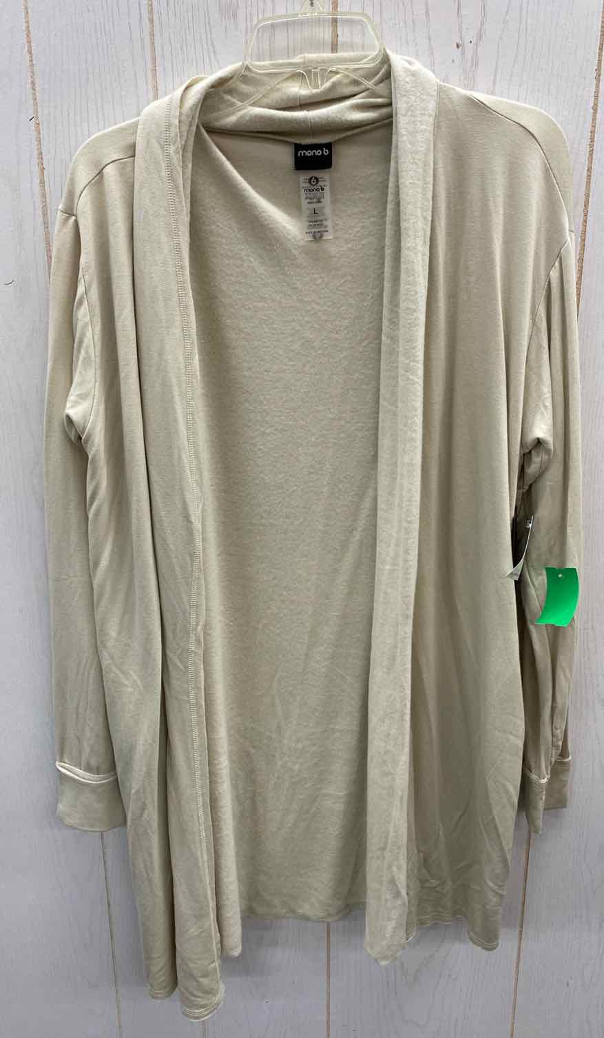 Mono b Beige Womens Size L Sweater