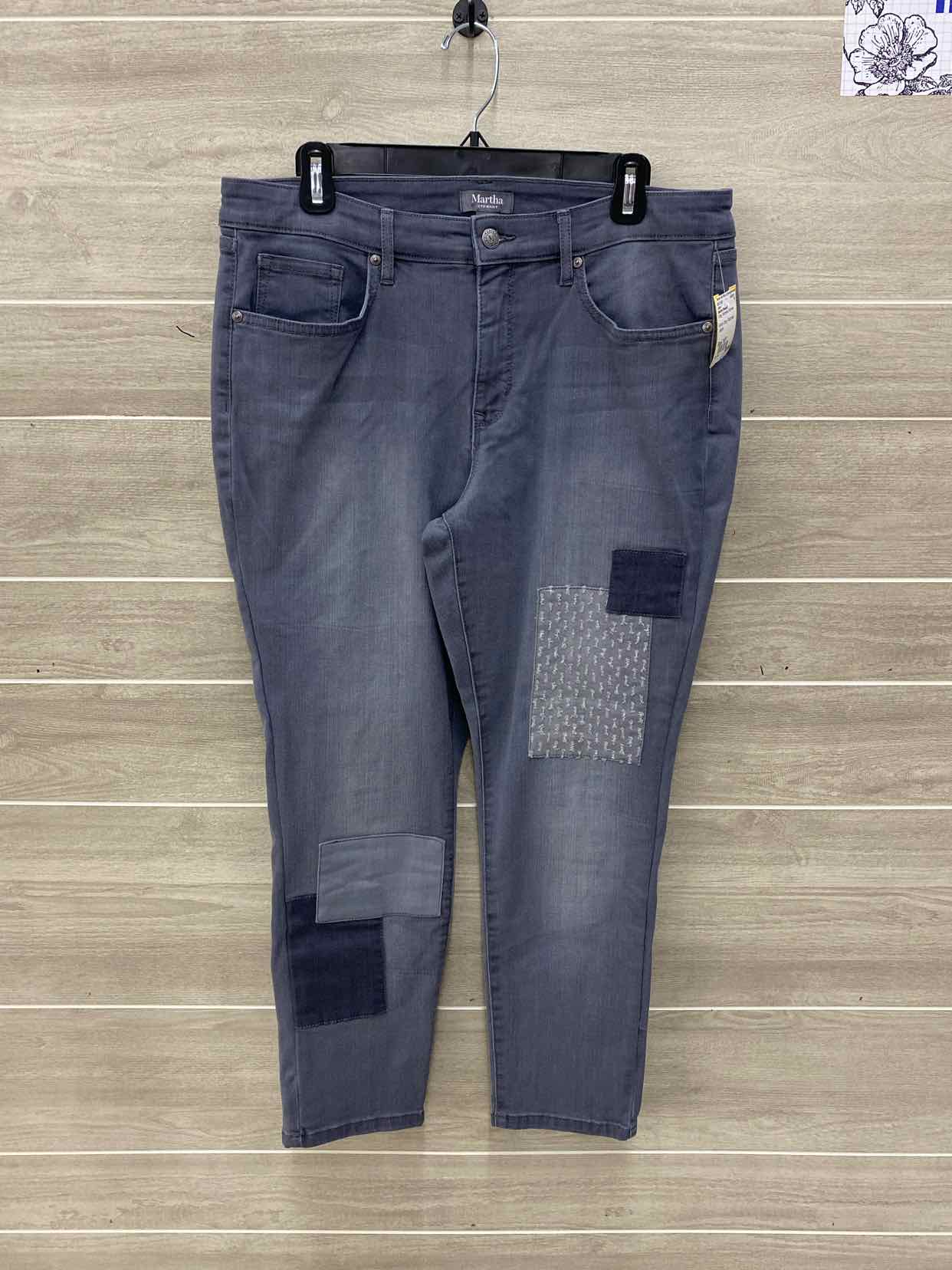 Martha Stewart Gray Womens Women Size 14P Jeans