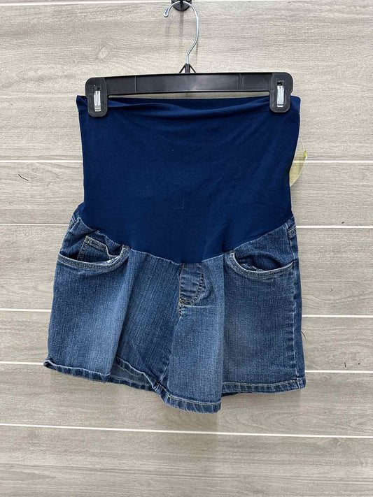 Oh Baby Size S Blue Maternity Shorts