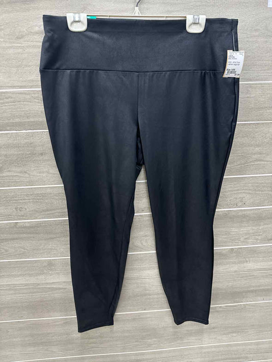 Terra & Sky Black Womens Size 14W Leggings