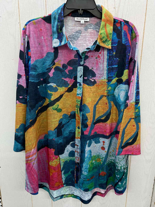 NorthStyle Multi-Color Womens Size 1X Shirt