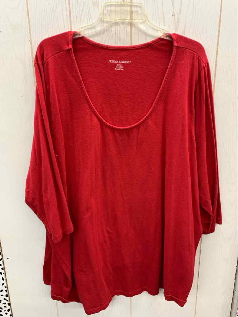 Jessica London Red Womens Size 4X Shirt