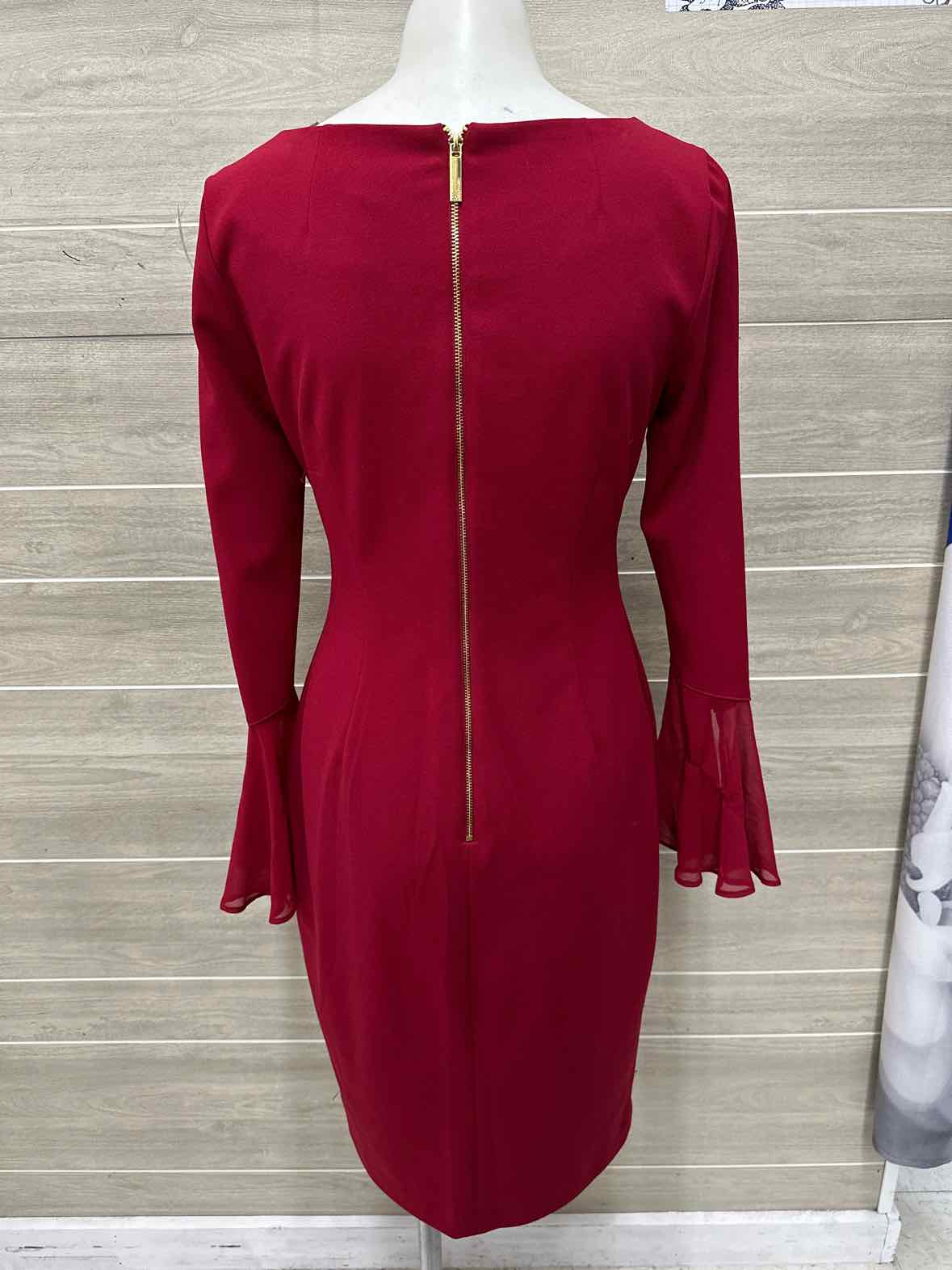Calvin Klein Size 6 Red Womens Dress