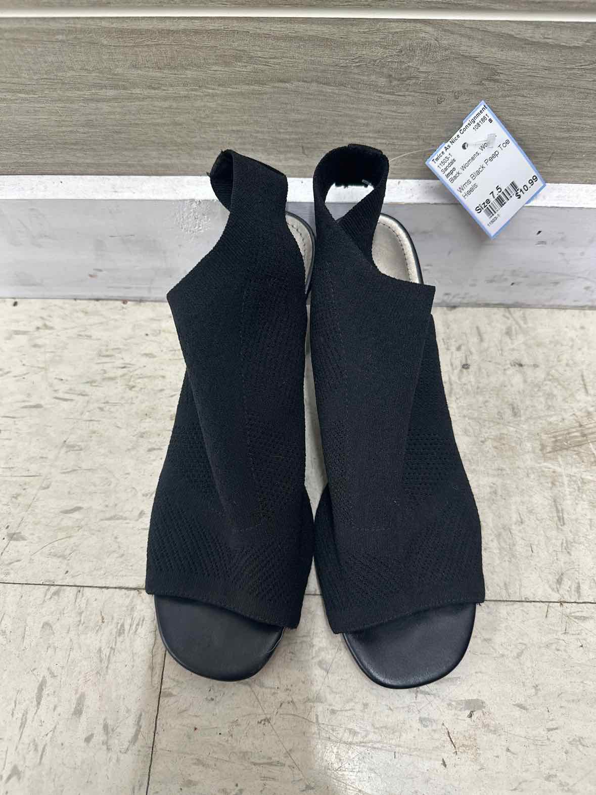 Impo US Shoe Size 7.5 Black Womens Sandals