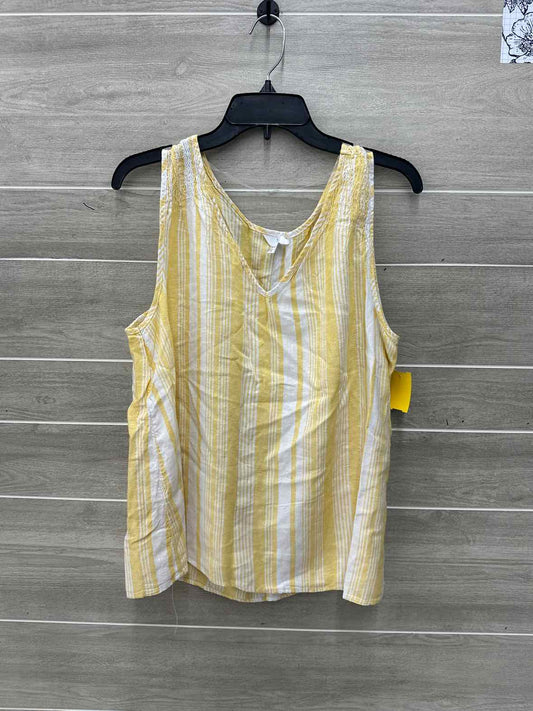 Time & Tru Yellow Womens Women Size L Tank Top