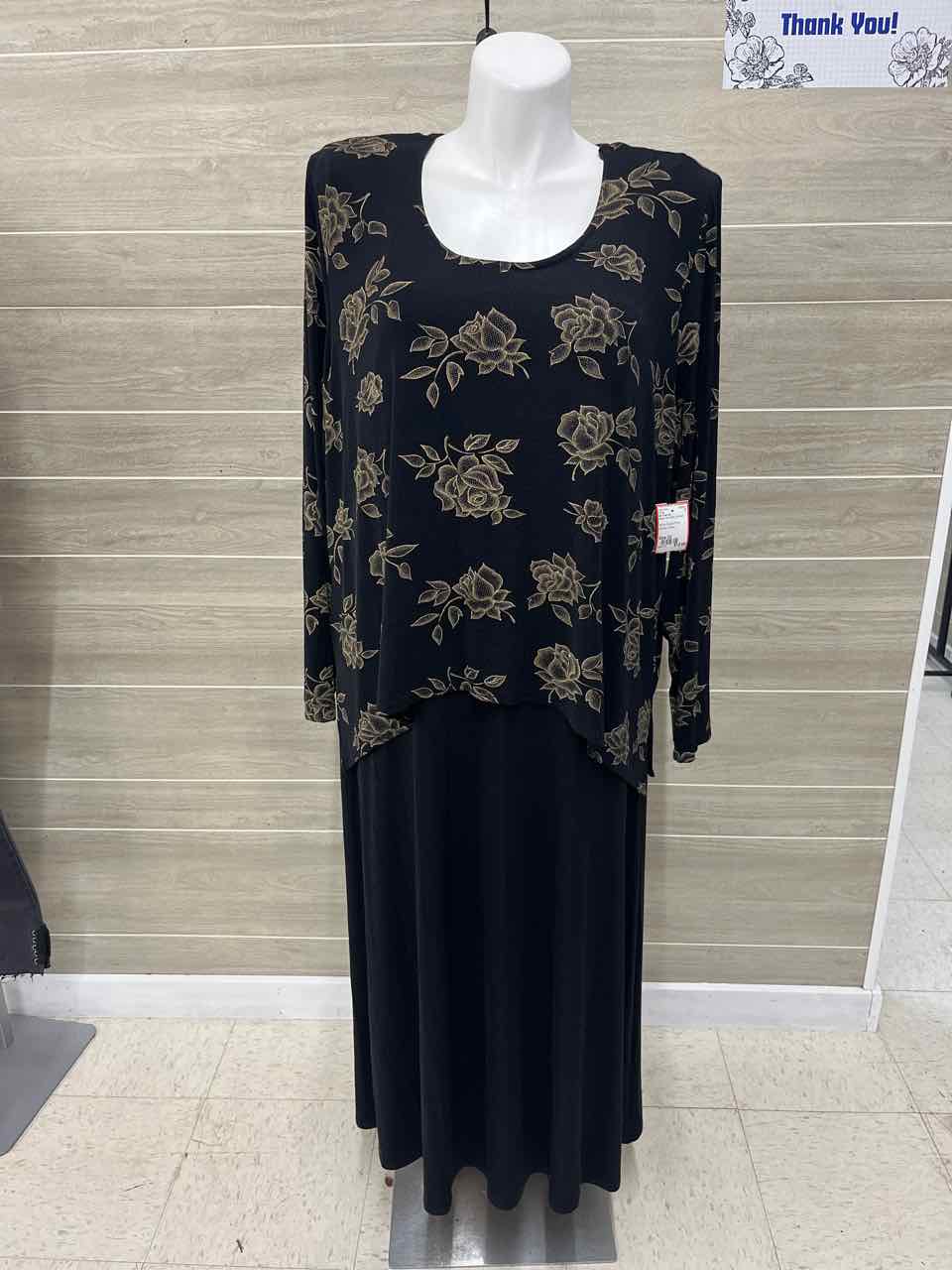 All That Jazz Black Womens Women Size 22 Dress
