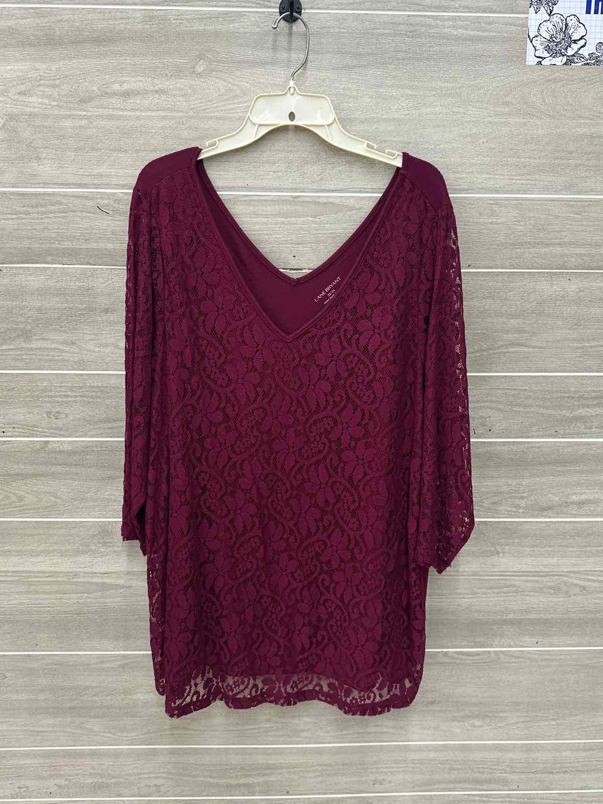 Lane Bryant Burgundy Womens Women Size 22/24 Shirt