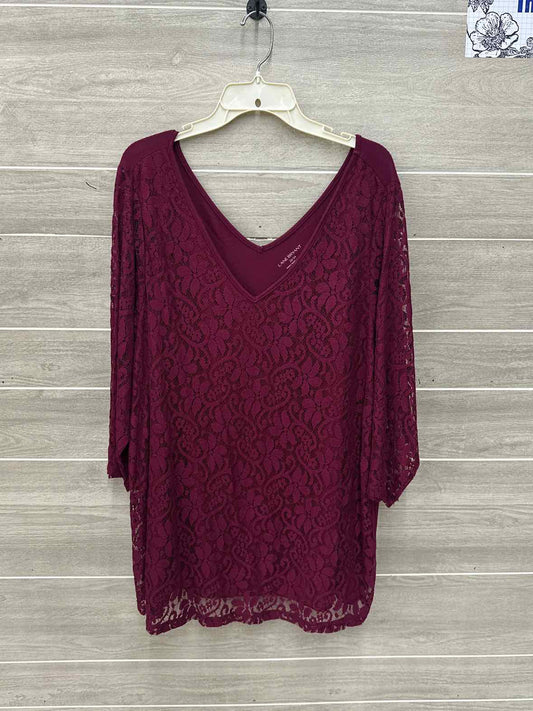 Lane Bryant Burgundy Womens Women Size 22/24 Shirt
