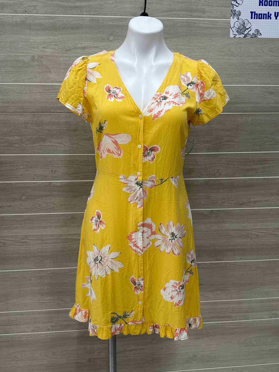 LOFT Size 6 Yellow Womens Dress