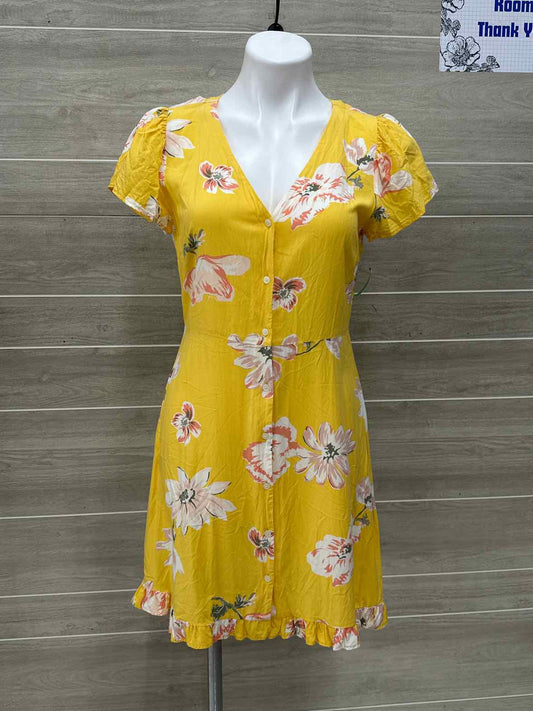 LOFT Size 6 Yellow Womens Dress