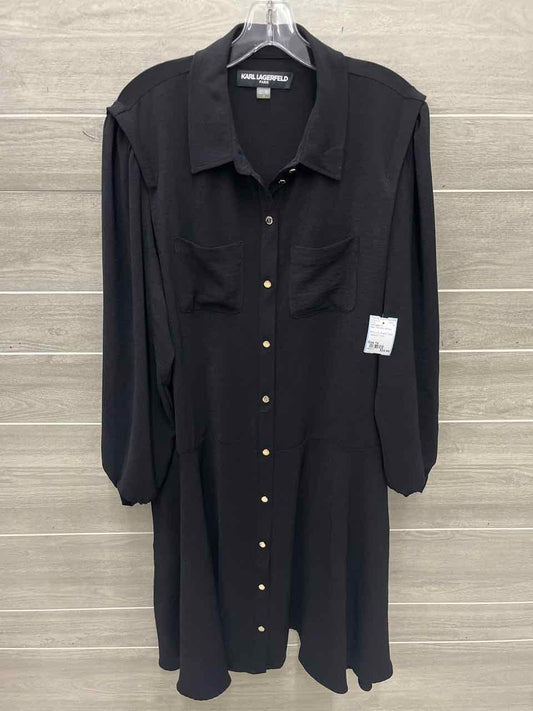 Karl Lagerfeld Size 14 Black Womens Dress