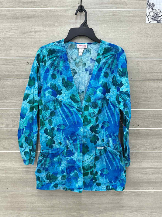 Cherokee Blue Womens Women Size Small Scrub Top