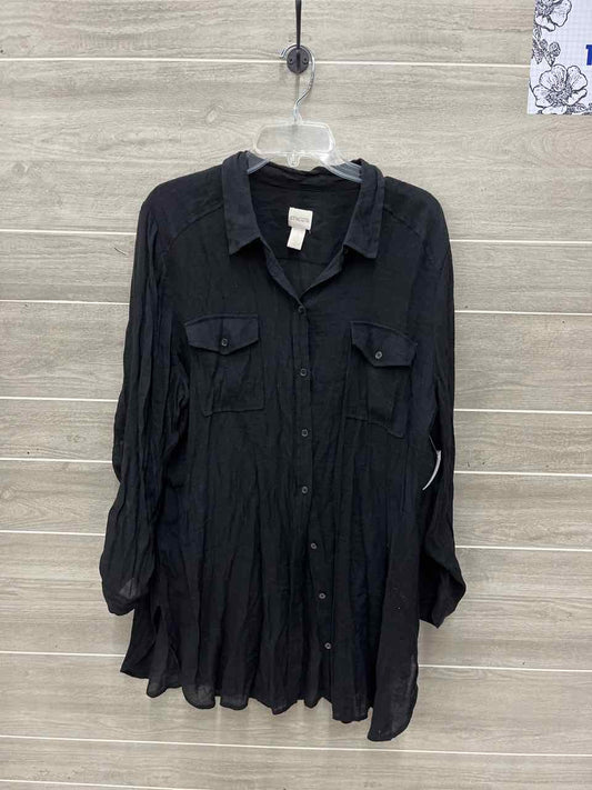 Chico's Size XL Black Womens Shirt
