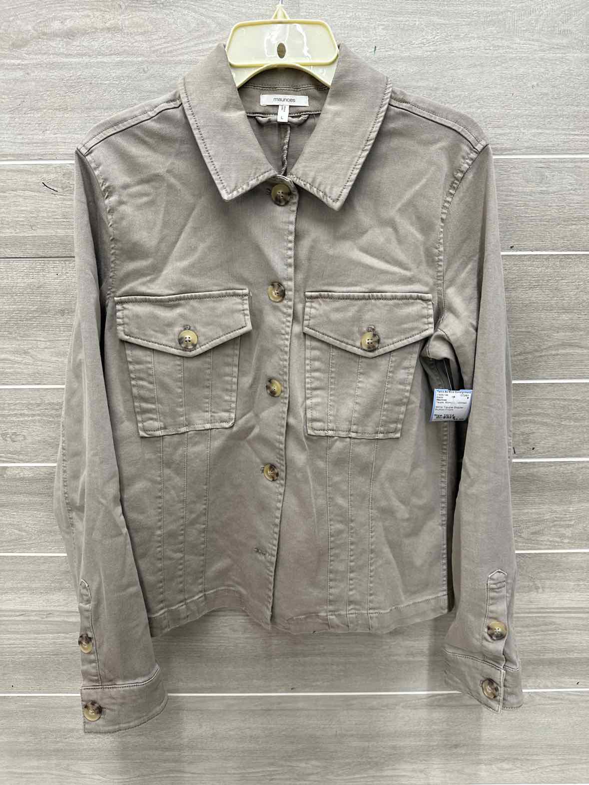 Maurices Size 10/12 Taupe Womens Blazer
