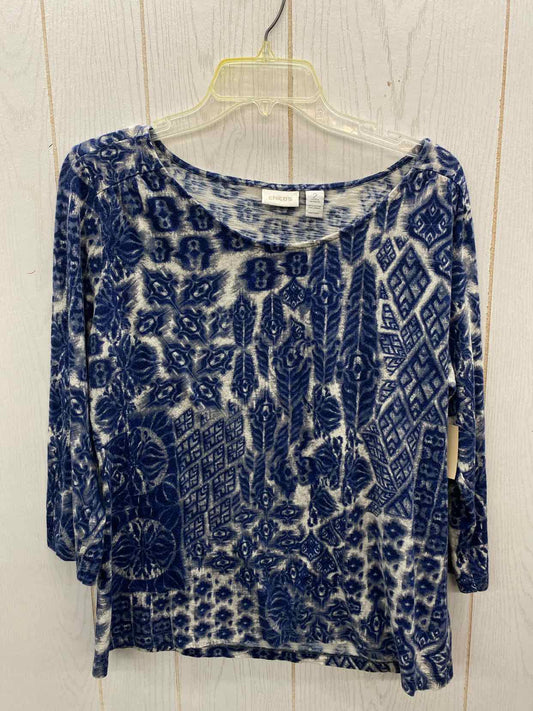 Chico's Blue Womens Size L Shirt