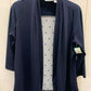 Susan Graver Navy Womens Size S/M Shirt