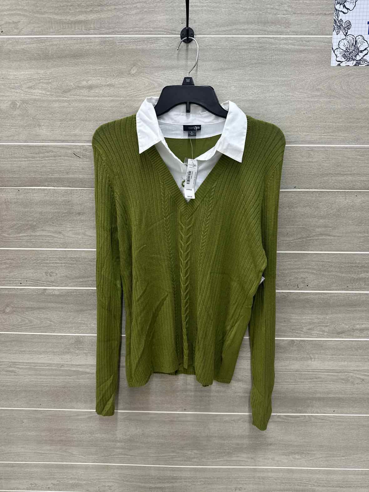 East Fifth Green Womens Women Size L Sweater