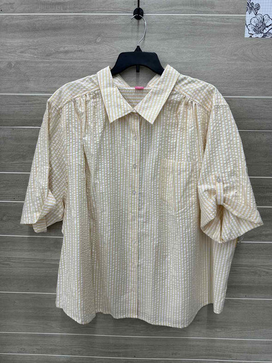 Woman Within Yellow Womens Size 4X Shirt