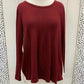 Moa Moa Burgundy Womens Size M Shirt