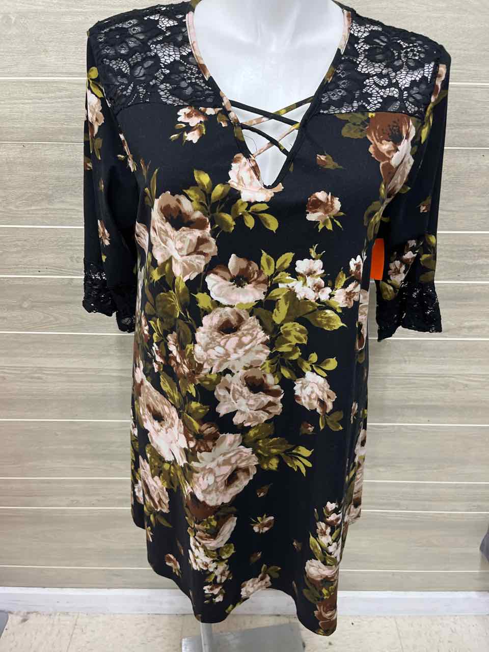 VIBE Size 3X Black Plus Dress
