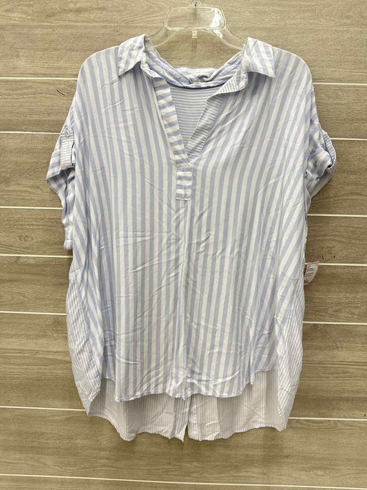 Jane & Delancey Size 1X Blue Plus Shirt