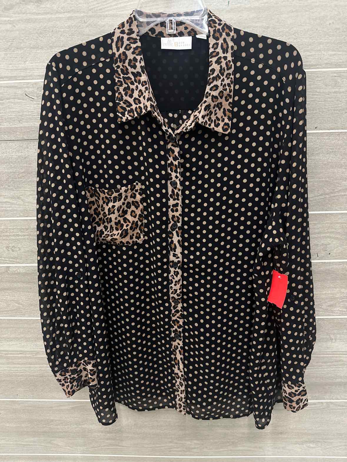 belle by Kim Gravel Size 2X Black Plus Shirt