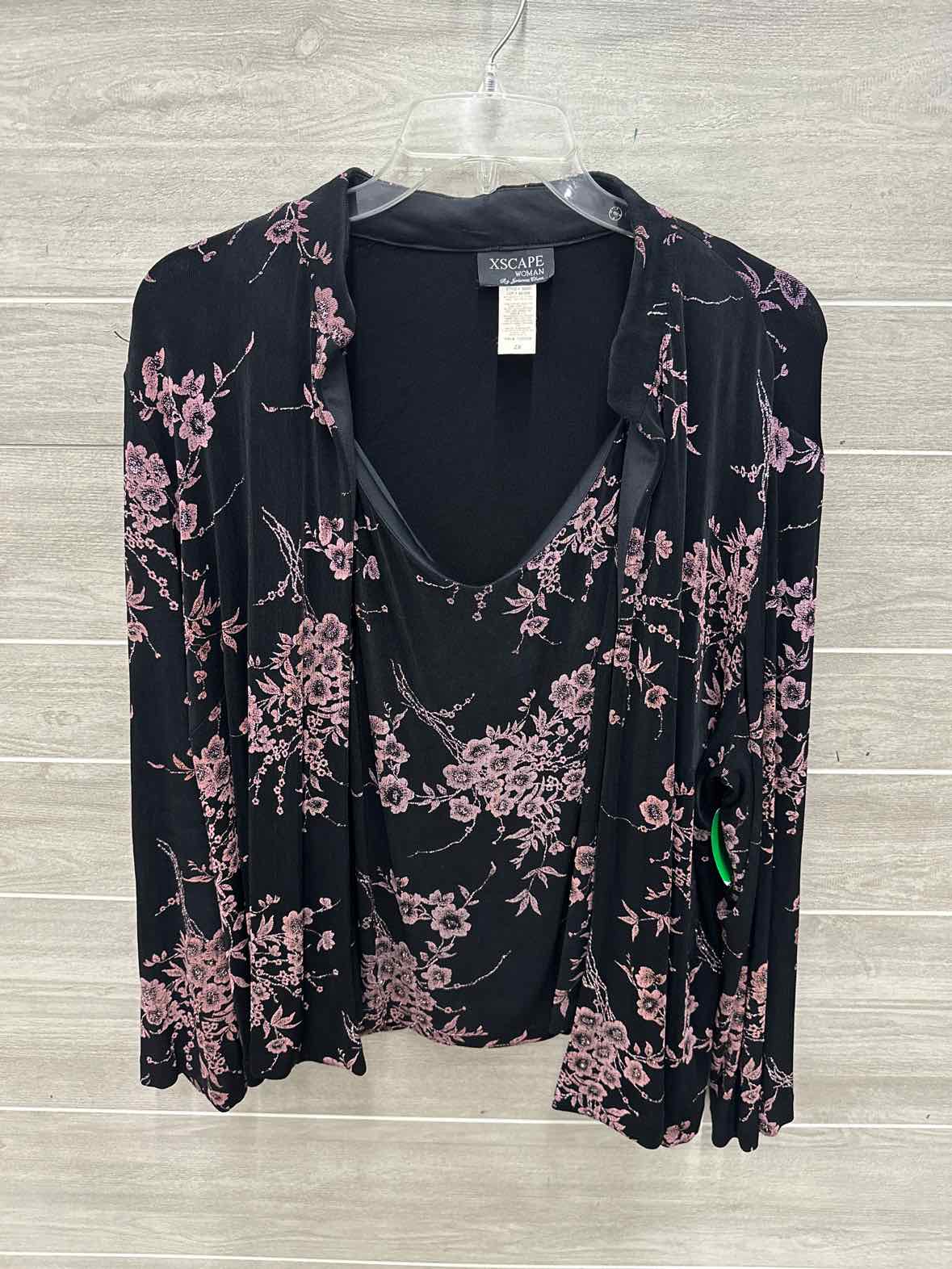 Xscape Size 2X Black Plus Blazer