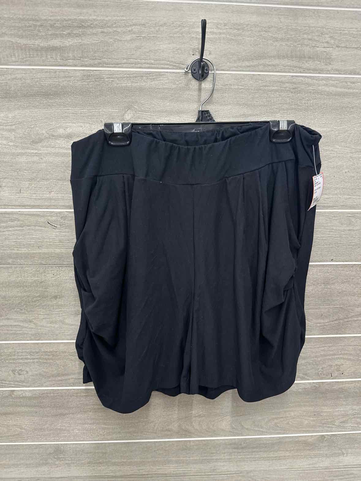 White Birch Size 1X Black Plus Shorts
