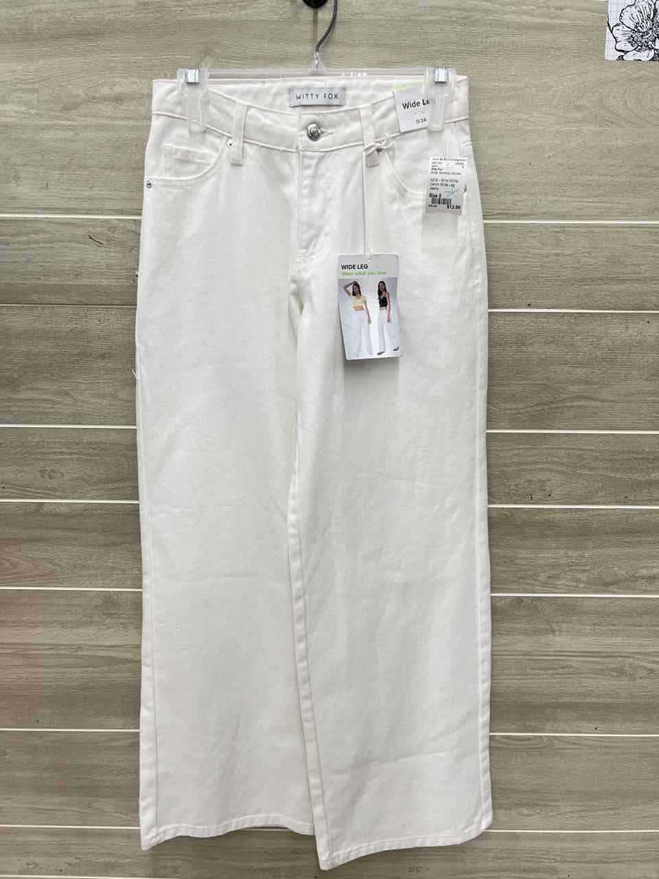 Witty Fox Size 0 White Womens Jeans