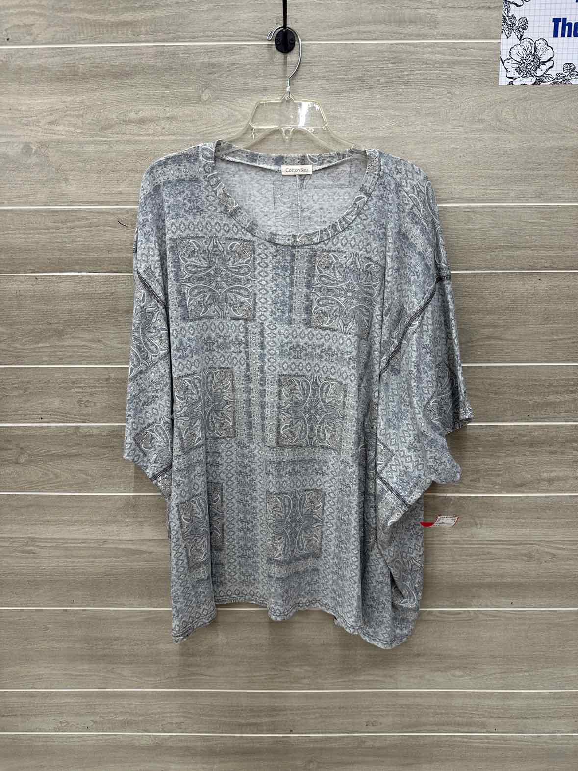 Cotton Bleu Blue Womens Women Size 1X Shirt