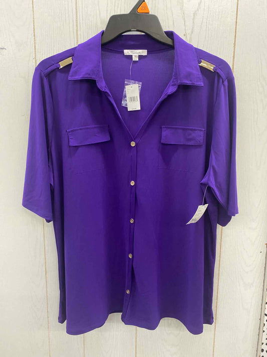 89th & Madison Purple Womens Size 2X Shirt