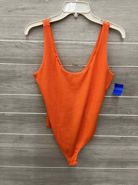 H&M Size L Orange Womens Bodysuit
