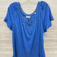 Max Studio Size 1X Blue Plus Shirt