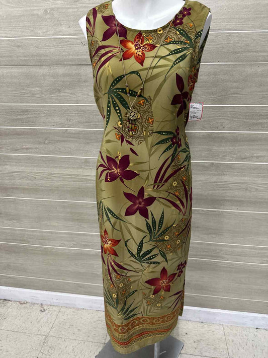 R&K Originals Size 8P Olive Petite Dress