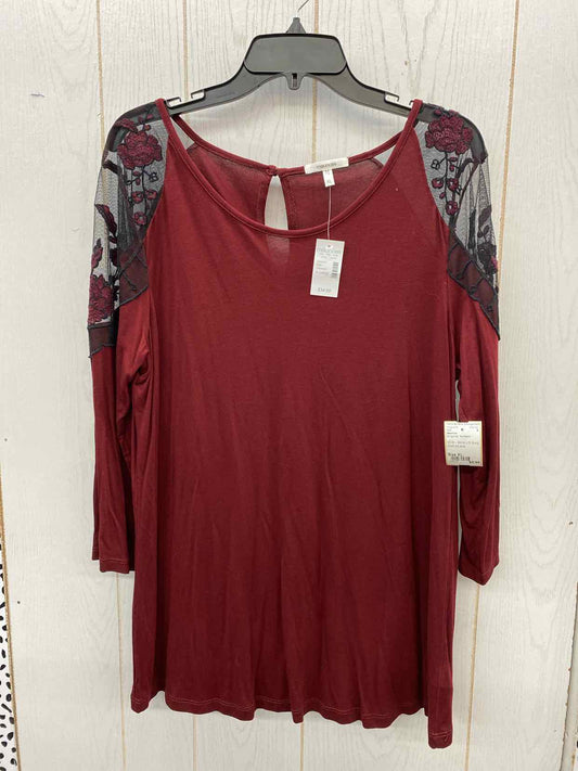 Maurices Burgundy Womens Size XL Shirt