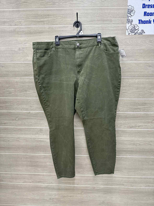 Lane Bryant Olive Womens Women Size 24 Pants