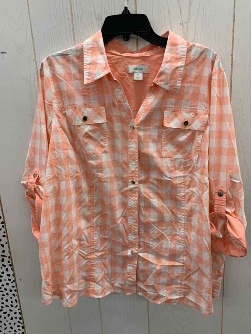 CJ Banks Coral Womens Size 2X Shirt