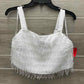 just me Size M White Junior Tank Top