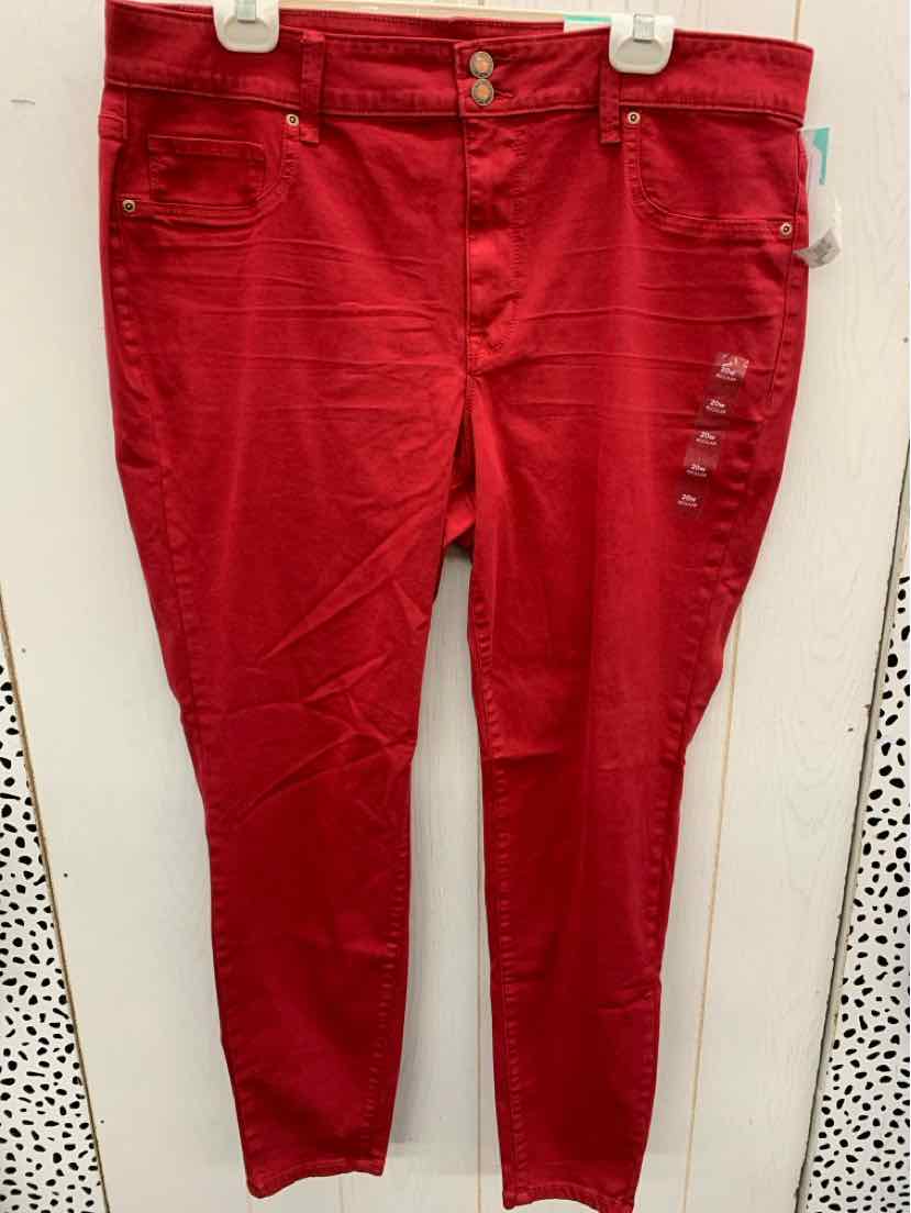 Maurices Red Womens Size 20W Pants