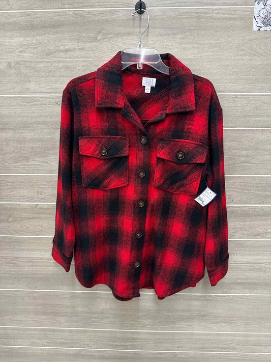 Time & Tru Size M Red Womens Shirt