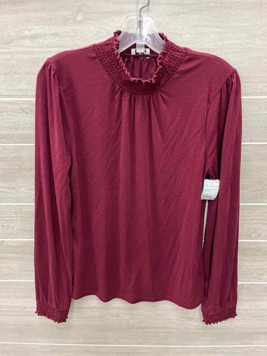 J Crew Size S Burgundy Womens Shirt